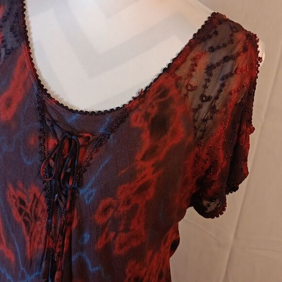 Tie Dyed Cold Shoulder Maxi Dress - Picture 7 of 10